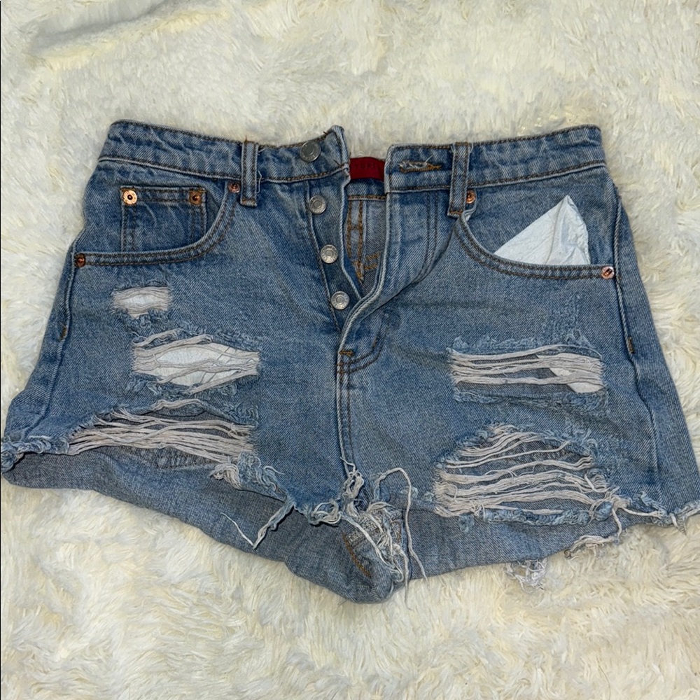 Distressed Denim Women's Shorts